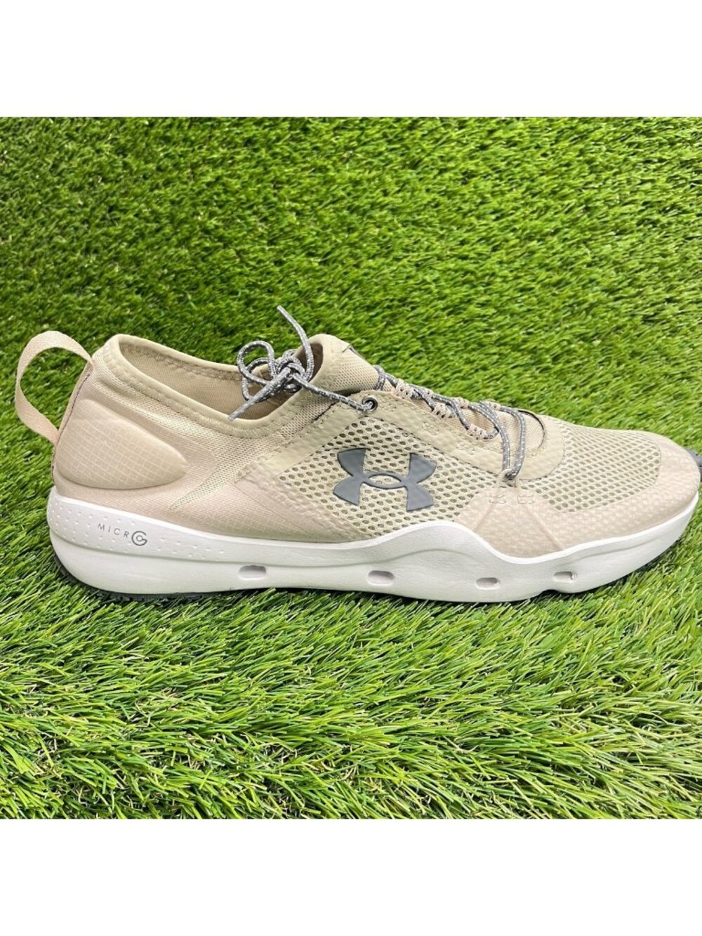 Under Armour Micro G Kilchis Mens Size 14 Khaki Athletic Running Shoes Sneakers